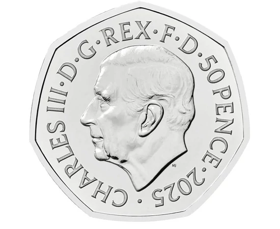 50 penny III. Károly   CuNi 8 g Nagy-Britannia 2025