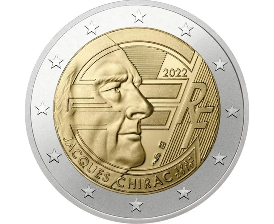 FRA/ 2 euró, Jacques Chirac, 2022, Franciaország