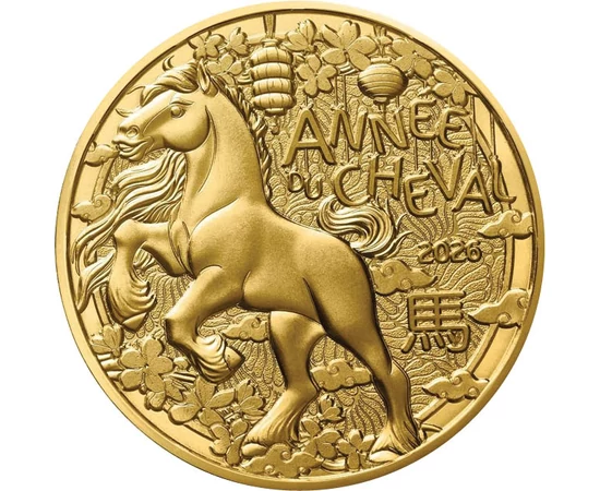 0,25 euró, Ló éve, ágaskodó ló, , CuNi, 15,8 g, Franciaország, 2026