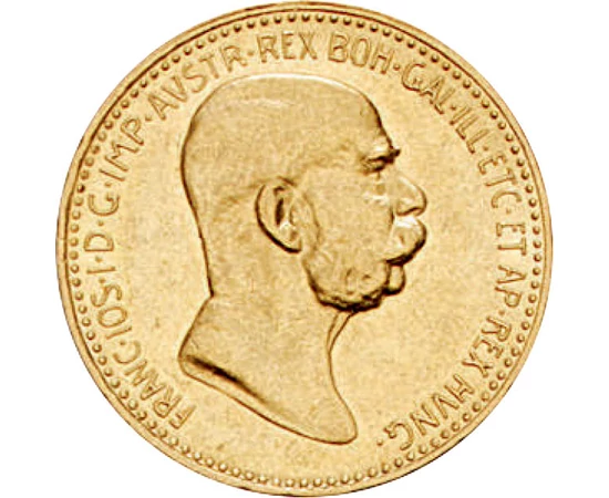  10 korona, Ferenc József, 1909 arany, Osztrák–Magyar Monarchia