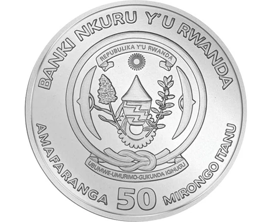 50 frank Címer  Ag 999 311 g Ruanda 2026