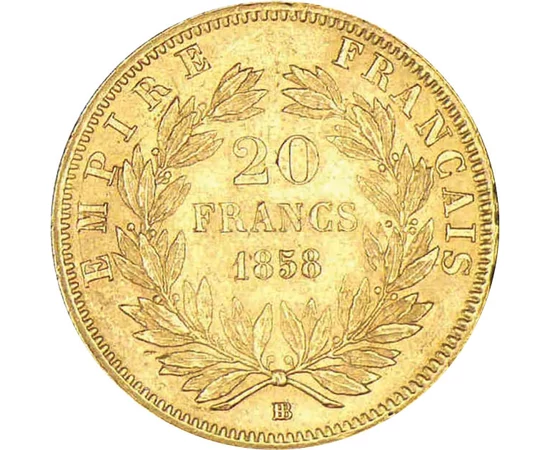  20 frank III. Napóleon Au1853-60 Franciaország