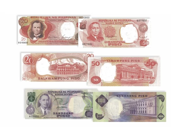 5, 10, 20, 50,100 peso, , 0, 0, Fülöp-szigetek, 1969
