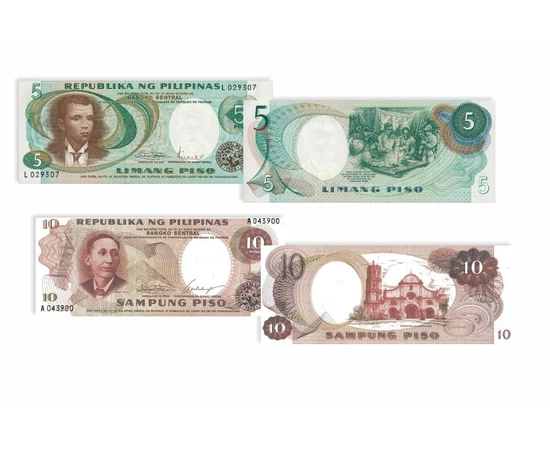 5 10 20 50100 peso VAN TANÚSÍTVÁNY 0 0 Fülöp-szigetek 1969