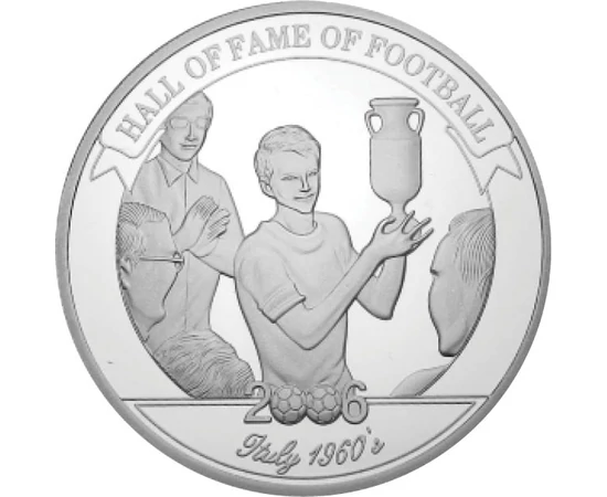 2000 shilling, Facchetti átveszi az EB bajnoki trófeáját, Ag 350, 27 g, Uganda, 2006