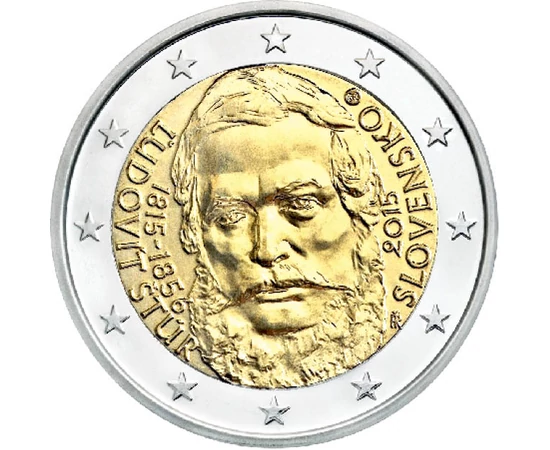 2 euró, Ľudovít Štúr, 2015, Szlovákia