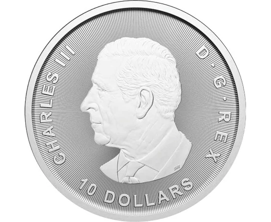 10 dollár III. Károly  Ag 9999 622 g Kanada 2025