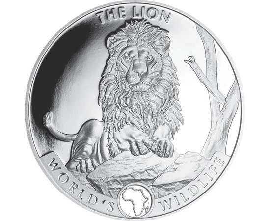 20 frank, Oroszlán a sziklán, Ag 9999, 31,1 g, Kongó, 2025