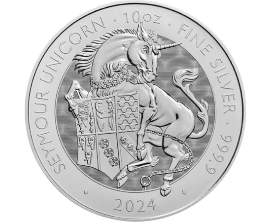 GB/ 10 font, Unikornis, Ag,2024, Nagy-Britannia