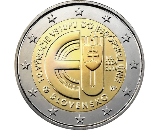  2 euró, 10 éve az EU-ban, 2014, Szlovákia