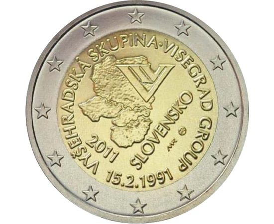  2 euró, Visegrádi négyes, 2011, Szlovákia
