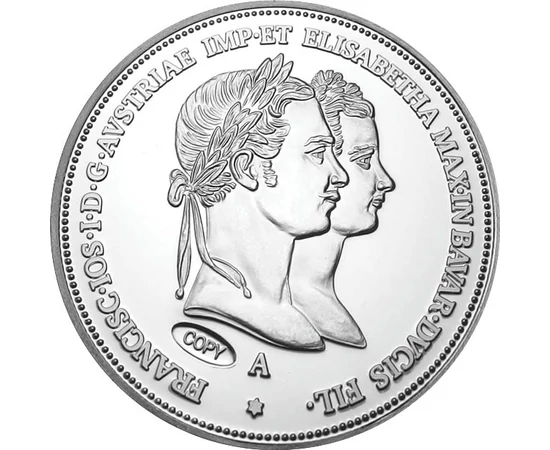 OMM/ egy gulden, eljegyzés 1854, uv., Osztrák-Magyar Monarchia
