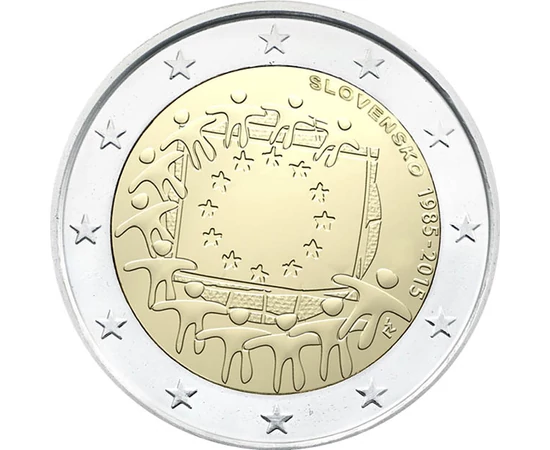  2 euró, Európa zászló,Szlovákia,2015, Szlovákia
