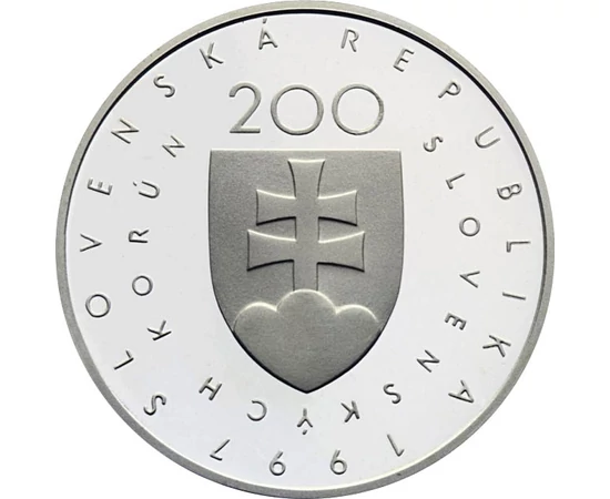 200 korona Címer   Ag 750 20 g Szlovákia 1997