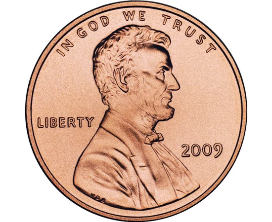  1 cent, Abraham Lincoln, 2009, USA
