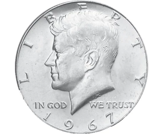  1/2 $, Kennedy, ezüst, 1965-70, USA