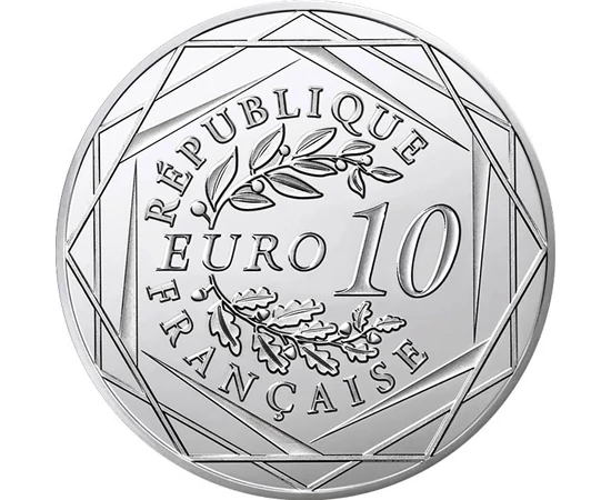 10 euró Babér és tölgykoszorú hatszögekben  Ag 333 13 g Franciaország 2025