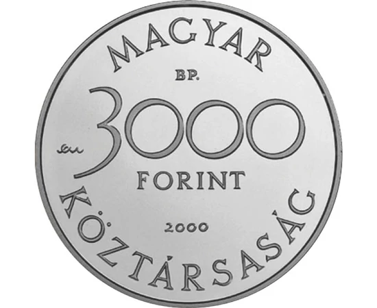  3000 Ft Hód ezüst (vf.) Magyar Köztársaság