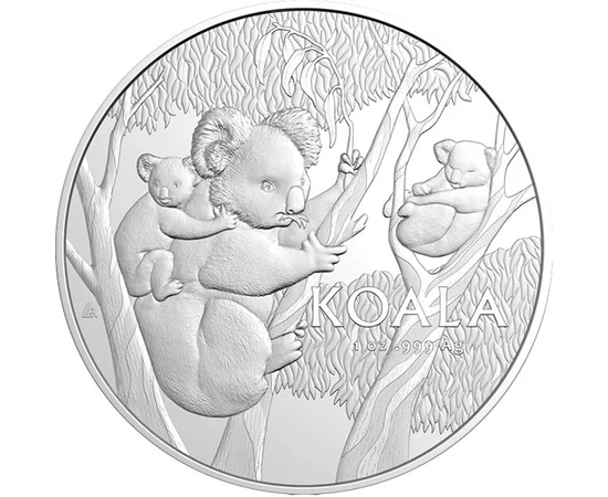 1 dollár, Három koala eukaliptusz fákon, Ag 999, 31,1 g, Ausztrália, 2026