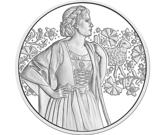 10 euró, Osztrák nő népviseletben, lódenben, Ag 925, 15,56 g, Ausztria, 2026