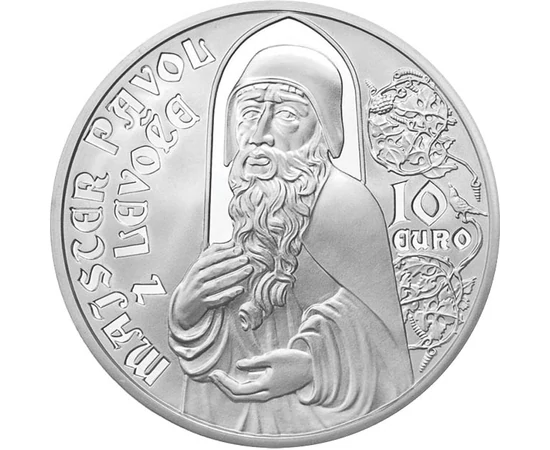 10 euró, Pál mester Szűz Mária szobra, , Ag 900, 18 g, Szlovákia, 2012