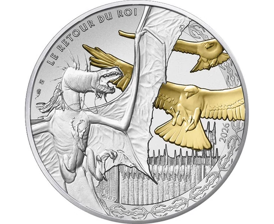 10 euró, Sasok harca egy Nazgullal, , Ag 333, 13 g, Franciaország, 2026