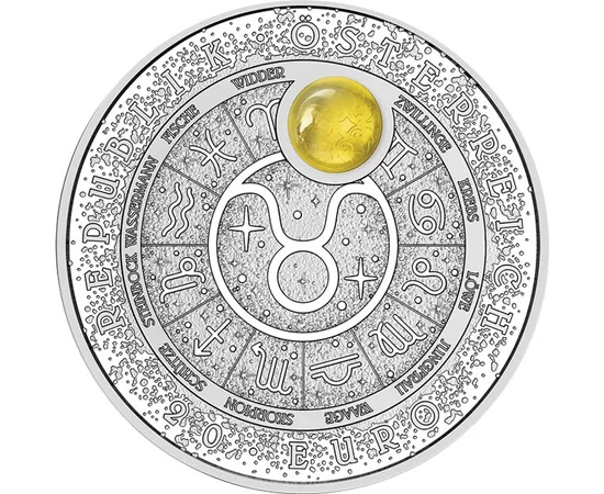 20 euró Zodiákus kör Bika  Ag 925 2074 g Ausztria 2026