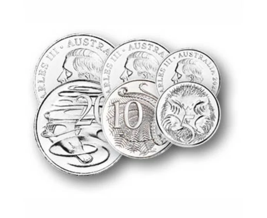 5, 10, 20, 50 cent, 1, 2 dollár, , 0, 0, Ausztrália, 2025