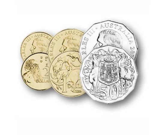 5 10 20 50 cent 1 2 dollár  0 0 Ausztrália 2025