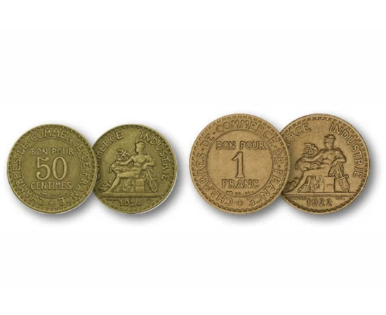 50 centime, 1, 2 frank, , , , Franciaország, 1920-1929