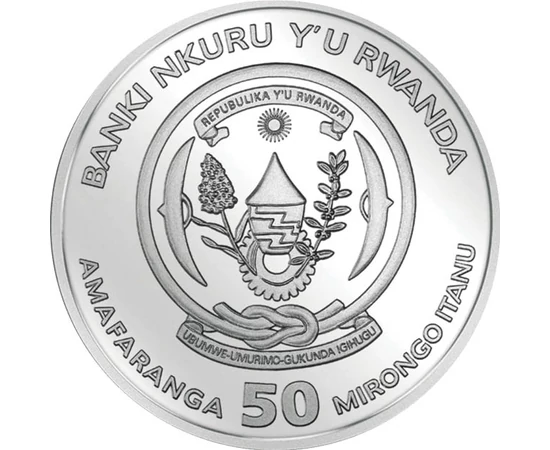 50 frank Címer  Ag 999 311 g Ruanda 2026