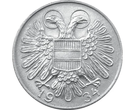  1 schilling, 1924-es címer, 1934-35, Ausztria