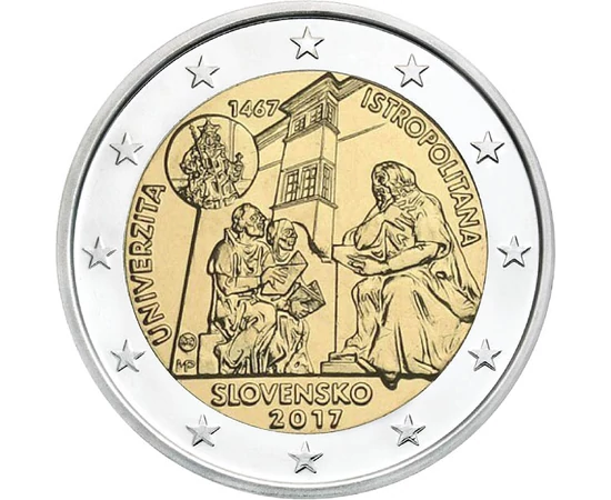  2 euró, Pozsonyi egyetem, 2017, Szlovákia