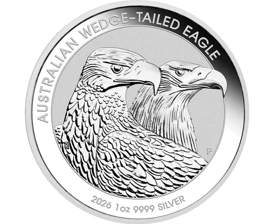 1 dollár, Két ékfarkú sas feje, , tisztaság, Ag 9999, 31,1 g, Ausztrália, 2026