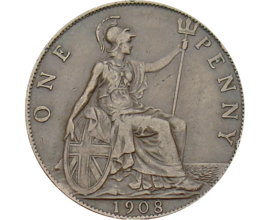 1 penny VII. Edward portré Bronz 945 g Nagy-Britannia 1902-1910