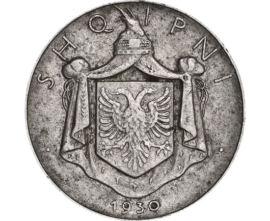 1/2 lek Címer  Ni 6 g Albánia 1930-1931