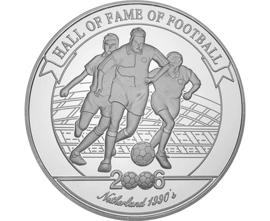2000 shilling, Ronald Koeman, Hollandia, , Ag 350, 26 g, Uganda, 2006
