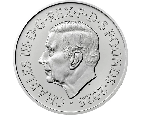 5 font III. Károly   CuNi 2828 g Nagy-Britannia 2026