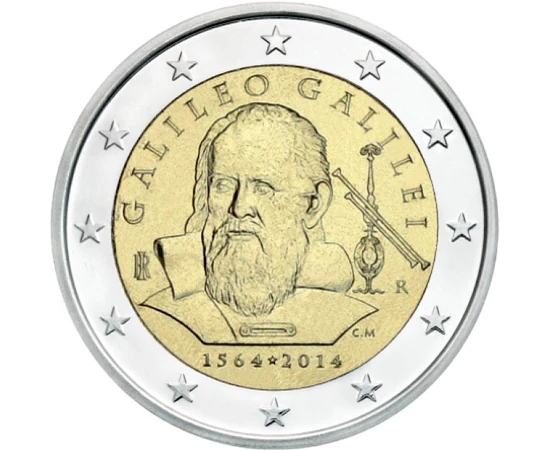  2 euró, Galileo Galilei, 2014, Olaszország