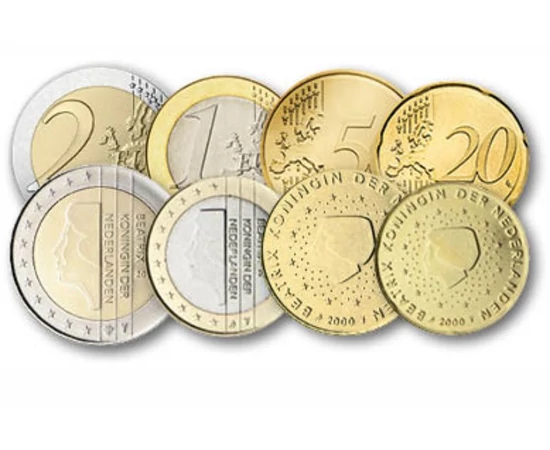 1 2 5 10 20 50 cent 1 2 euró  0 0 Hollandia 2000