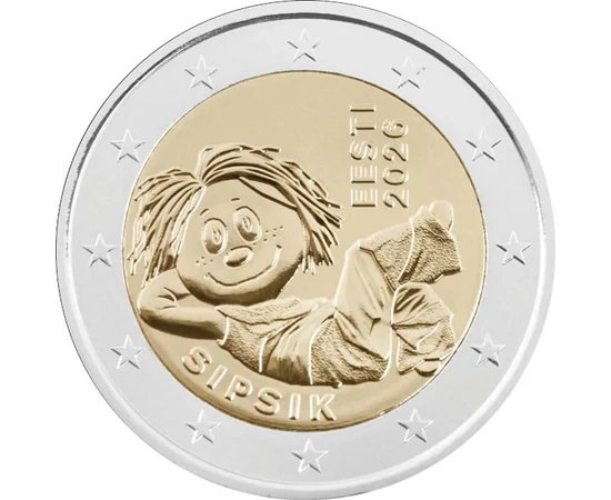 2 euró, Sipsik, , CuNi, 8,52 g, Észtország, 2026