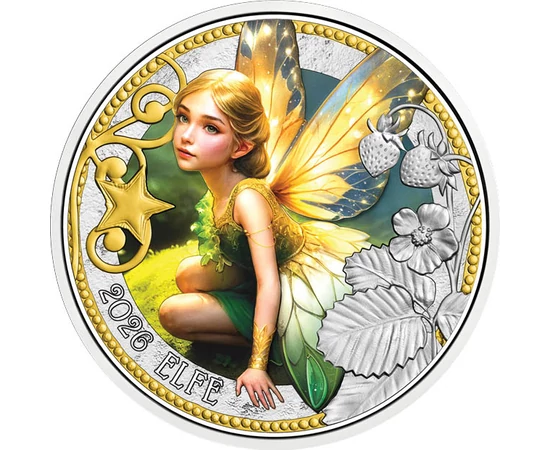 3 euró, Színes tündelány, csillag, , CuNi, 16 g, Ausztria, 2026