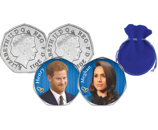 Harry herceg és Meghan, 5 angol font díszcsomagolásban, 2017