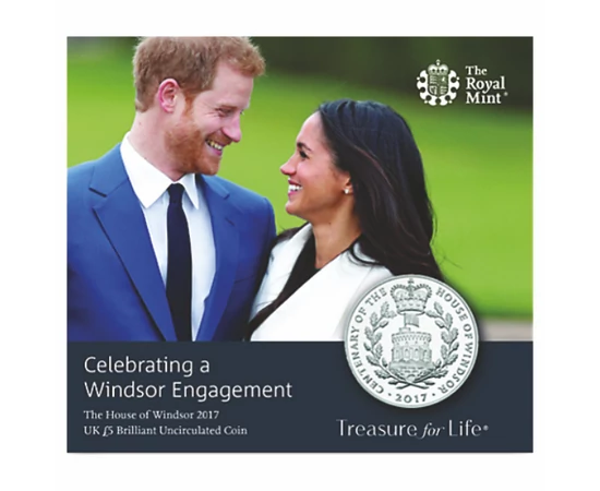 Harry herceg és Meghan, 5 angol font díszcsomagolásban, 2017
