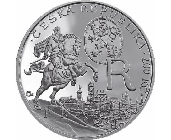 // 200 korona  Csehország  2012 // - A magyar királyok között kétségkívül II. Rudolf volt a legnagyobb aranycsináló. A valaha élt legkülöncebb uralkodó erősen érdeklődött a tudomány  de az alkímia iránt is. Prágai palotájában maga végezte a laboratóriumi