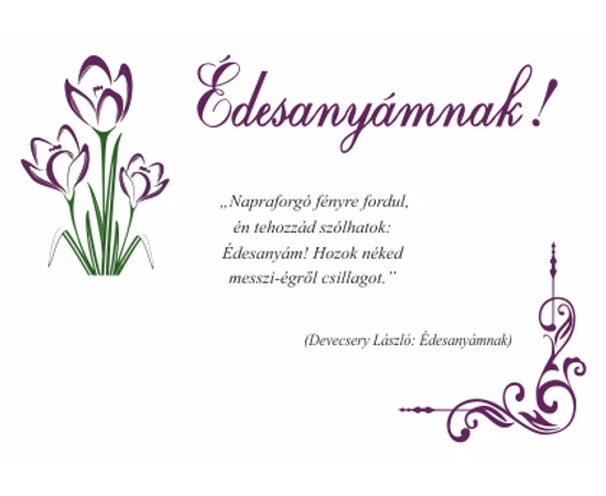 Anyák napja, érem díszcsomagolva, frézia csokor