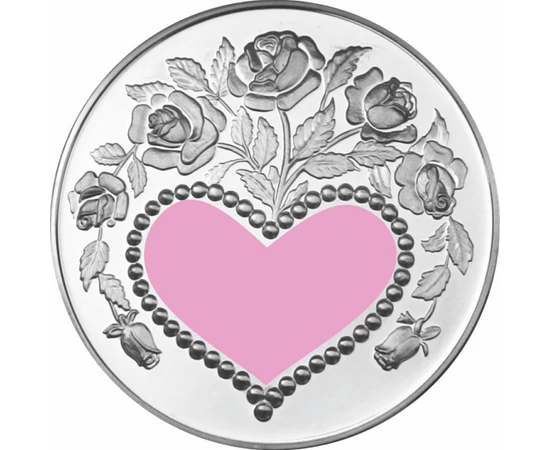 Kislány születését köszöntő érem névre szóló ajándékkártyával, díszborítékban