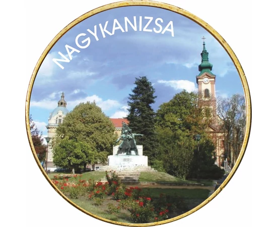 // 1 euró, Nagykanizsa – a zöld város, egyedi színes érme, CuNi, Európai Unió, 2002-2023 // Nagykanizsa a Zalai-dombság területén fekvő város, a megye legnagyobb közigazgatási területű települése, sok történelmi épülettel és szoborral.