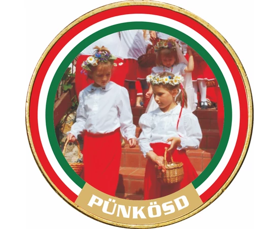 Pünkösd, 1 euró, színezett, EU