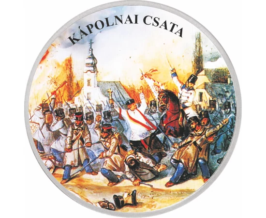 Szabadságharc, Kápolnai csata 1849. február 26-27., festett ezüstözött érem